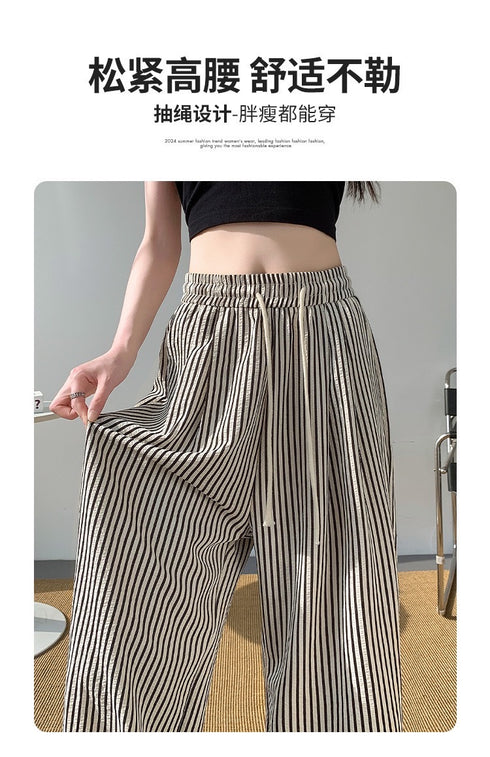 Summer Casual Stripe Loose Trousers
